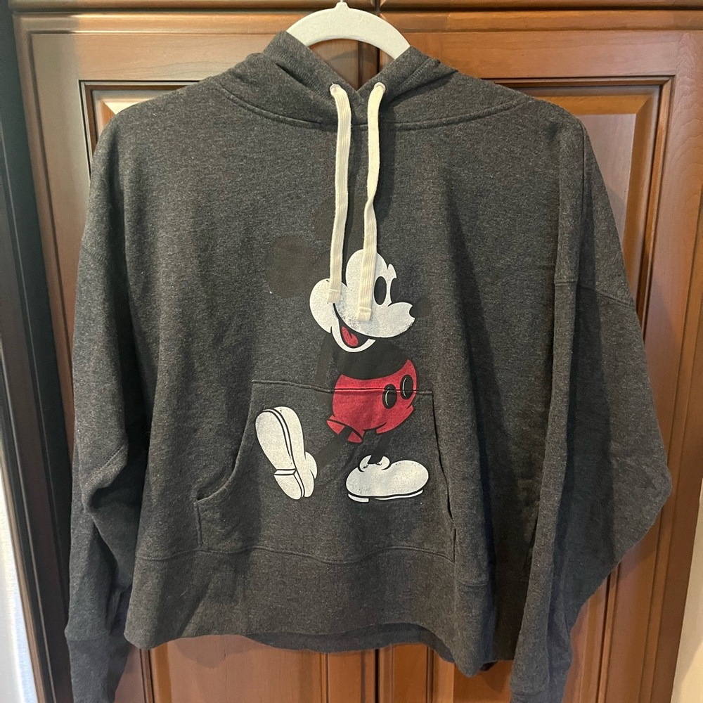 Disney women’s  Charcoal Mickey Mouse Hoodie. Size small.